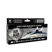 Vallejo Model Air US NAVY & UMSC Colors from 70's to present Colour Acrylic Paint Set [71155]