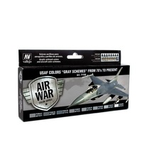 Vallejo Model Air USAF Colors "Gray Schemes" from 70's to present Colour Acrylic Paint Set [71156]
