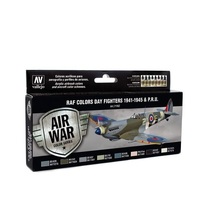 Vallejo Model Air WWII RAF Day Fighters 8 Colour Acrylic Airbrush Paint Set [71162]