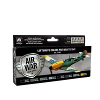 Vallejo Model Air Luftwaffe Pre-War to 1941 Colour Acrylic Airbrush Paint Set [71165]