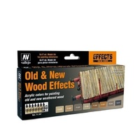 Vallejo Model Air Old & New Wood Effects Colour Acrylic Airbrush Paint Set [71187]