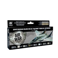 Vallejo Model Air Soviet / Russian MiG-29 "Fulcrum" from 80's to present Acrylic Paint Set [71605]