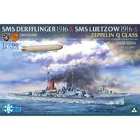 Takom 1/700 SMS Derfflinger 1916 & SMS Luetzow 1916 & Zeppelin Q Class (Snowman) (Limited Edition) [SP-7043]