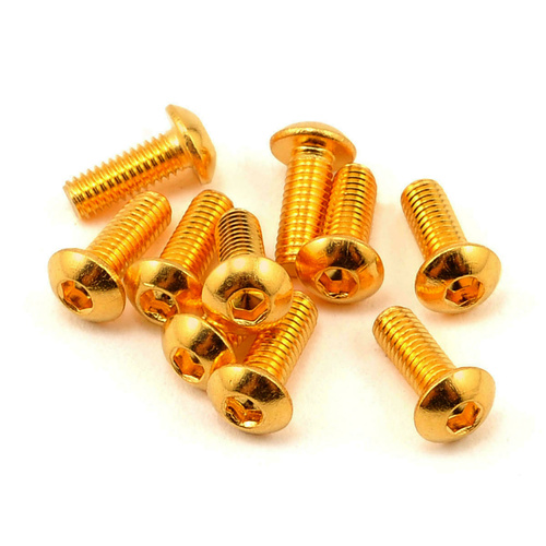 12.9 Grade Ss 24K Gold Coated Screw 3X68 - Shp-308Gd