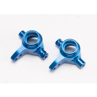 T/XAS  STEERING BLOCKS LEFT AND RIGHT BLUE ANODIZED SLASH