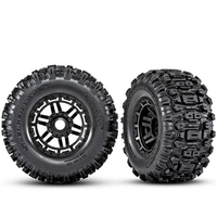 TRAXXAS T & W ASS (BLK) DUAL PROFILE (2.8' OUTER 3.6' INNER) SLEDGEHAMMER(2) (17MM SPLINED)
