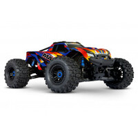 TRAXXAS MAXX 4WD MONSTER TRUCK NO BATTERY/CHARGER- YELLOW/RED