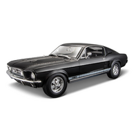 1967 Ford Mustang Fastback Black 1/18 Diecast Model Car by Maisto