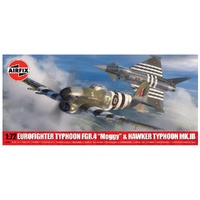 AIRFIX 1/72 EUROFIGHTER TYPHOON FGR.4 "MOGGY" AND HAWKER TYPHOON MK.IB - TWIN PA