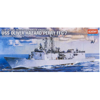 Academy 14102 1/350 USS Oliver Hazard Perry FFG-7 Plastic Model Kit *Aus Decals*