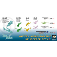 AFV Club 1/700 Modern Anti-submarine Helicopter Set 2 (MH-60R & OH-58D & MQ-8B/C) Plastic Model Kit