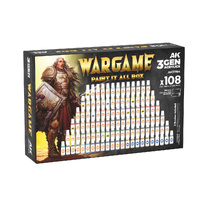 AK Interactive Wargame: Paint It All Box (108 Colours) Acrylic Paint Set 3rd Generation