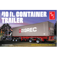 AMT 1/24 40' Semi Container Trailer Plastic Model Kit [1196]