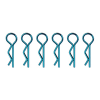 Body Clips, metallic blue, short