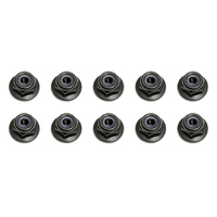 Locknuts, M3, flanged, black