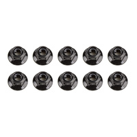 M5 Locknuts, flanged, black
