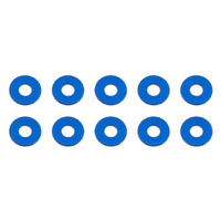 Bulkhead Washers, 7.8x0.5 mm, blue aluminum
