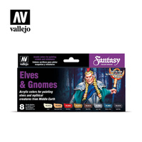 Vallejo Model Color Elves & Gnomes by Angel Giraldez (8 Colours) Acrylic Paint Set