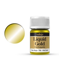 Vallejo Model Colour Metallic Old Gold (Alcohol Base) 35 ml Acrylic Paint [70792]