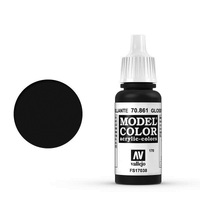 Vallejo Model Colour #170 Glossy Black 17 ml Acrylic Paint [70861]