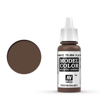 Vallejo Model Colour #140 Flat Brown 17 ml Acrylic Paint [70984]