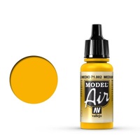 Vallejo 71002 Model Air Medium Yellow 17 ml Acrylic Airbrush Paint