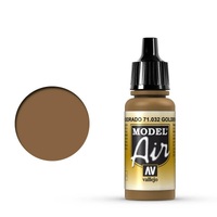 Vallejo Model Air Golden Brown 17 ml Acrylic Airbrush Paint [71032]