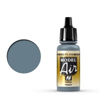 Vallejo Model Air Medium Gray 17 ml Acrylic Airbrush Paint [71114]