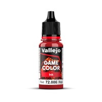 Vallejo Game Colour Ink Red  18ml Acrylic Paint - New Formulation