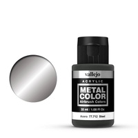 Vallejo Metal Color Steel 32ml Acrylic Paint [77712]