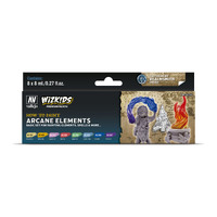 Vallejo Wizkids Premium set: Arcane Elements Acrylic Paint Set (8 Colour Set) [80258]
