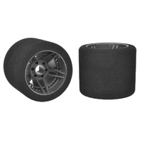 Team Corally - Attack foam tires - 1/8 SSX-8 - 32 shore - Rear - 72mm - Carbon Flex Rims - 2 pcs