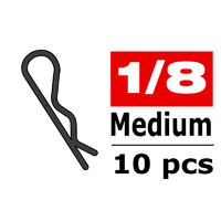 Team Corally - Body Clips - 45° Bent - Medium - Black - 10 pcs
