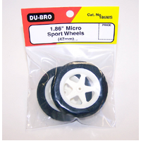 DUBRO 186MS 1.86in MICRO SPORT WHEELS (1 PAIR PER CARD)