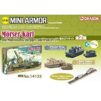 Dragon 14135 1/144 Morser Karl mit Munitionsschlepper auf Panzer IV Plastic Model Kit