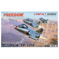 Freedom Models 162704 Egg F104 & TF104 USAF (Includes 2 Kits) Plastic Model Kit