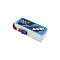 Gens Ace 5600mAh 80C 22.2V Soft Pack Lipo Battery (EC5 Plug)