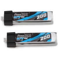 Gens Ace 1S LiPo Battery 45C Set (2) (3.7V/200mAh)