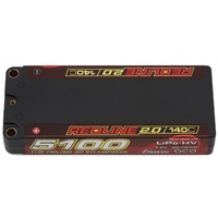 Gens Ace Redline 2.0 2S Shory LiHV Battery 140C (7.6V/5100mAh) w/5mm Bullets