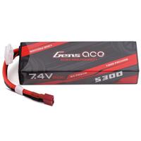 Gens Ace 2S 5300mAh 7.4V 60C Hardcase/Hardwired LiPo Battery (Deans)