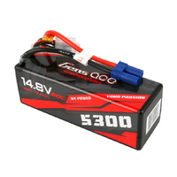Gens Ace 4S 5300mAh 14.8V 60C Hardcase/Hardwired LiPo Battery (EC5)