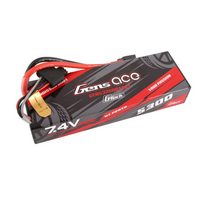 Gens Ace G-Tech 2S 5300mAh 60C 7.4V Hardcase/Hardwired Lipo Battery (Deans)