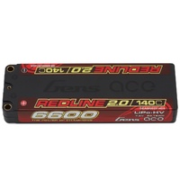 Gens Ace Redline 2.0 2S Standard LiHV Battery 140C (7.6V/6600mAh) w/5mm Bullets