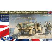 Gecko 1/35 Bedford MWC 15-cwt 4x2 200 Gallon Water Bowser Truck Plastic Model Kit