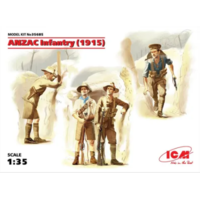 ICM 1/35 ANZAC Infantry (1915) (4 Figures) *Aus Decals* Plastic Model Kit