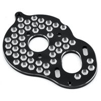 JConcepts B5M Aluminum "3 Gear" Honeycomb Motor Plate (Black)
