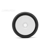 Jetko 1/8 LESNAR Buggy Tyres (Dish/White Rim/Super Soft) (2pcs) [1004DWSSG]