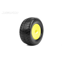 Jetko 1/10 2.2 Stadium Truck-POSITIVE/Dish/Yellow Rim/Ultra Soft/Glued