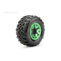 Jetko 1/10 SC EX-KING COBRA Tyres (Claw Rim/Metal Green/Medium Soft/12mm 0 o/s) [3102CGMSGNB1]