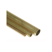 K&S 9833 THIN WALL BRASS TUBE  (300MM LENGTHS) 2.5MM OD X .225MM WALL (3 PIECE